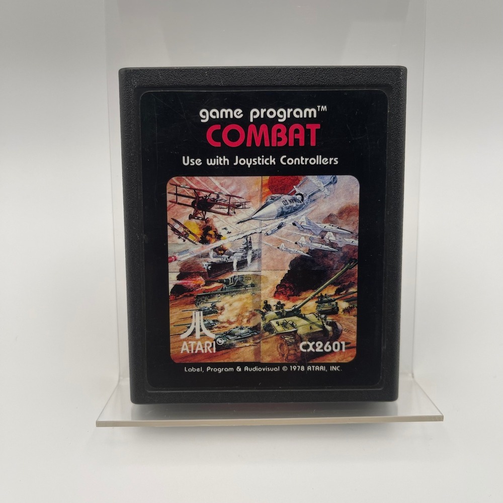 Atari Combat Game Cartridge Unisex OS Black Good CX2601 Vintage 2600 Video Game